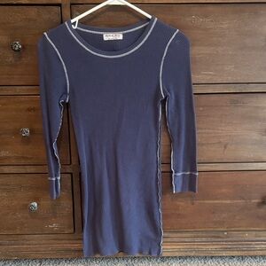 Michael Stars Navy Blue Tunic Top